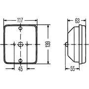 Hella Rear Fog Light Lamp Unit Right 2NE 003 236-001