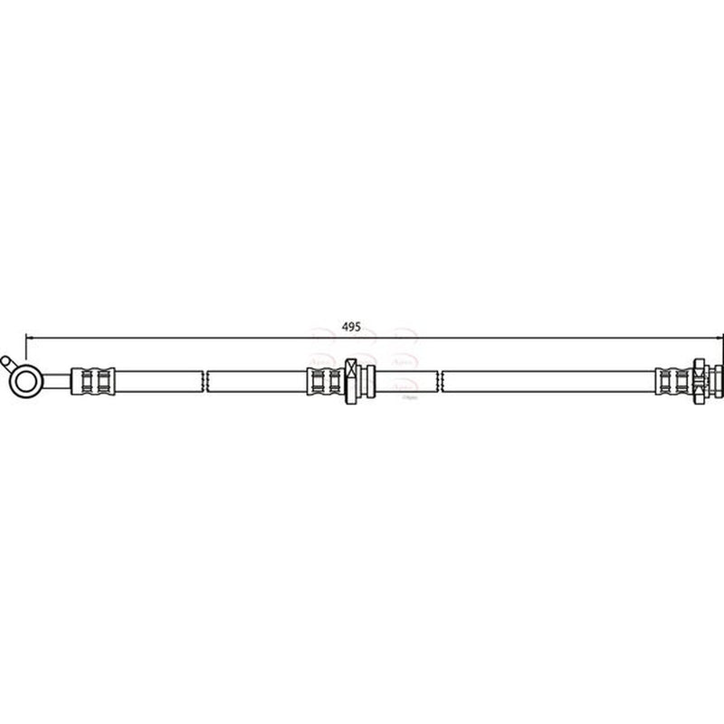 Apec Brake Hydraulic Hose Line Rear Right HOS3578