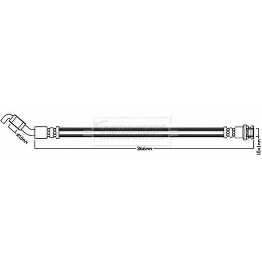 Borg & Beck Brake Hydraulic Hose Line Rear Right BBH8150