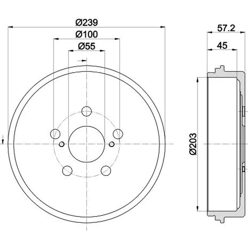 Mintex Brake Drum Assembly Rear MBD437