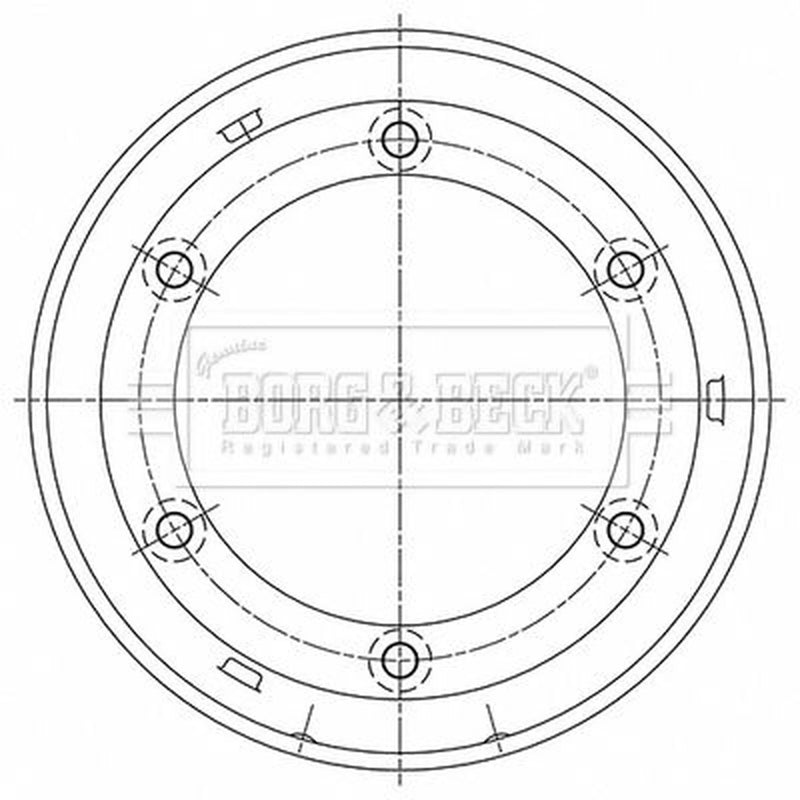 Borg & Beck Brake Drum Assembly Rear BBR32775