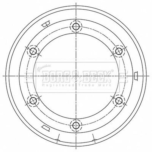 Borg & Beck Brake Drum Assembly Rear BBR32775