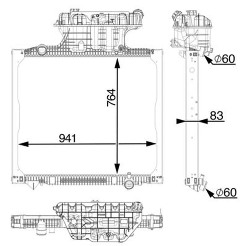 Mahle Engine Radiator CR 2336 000P