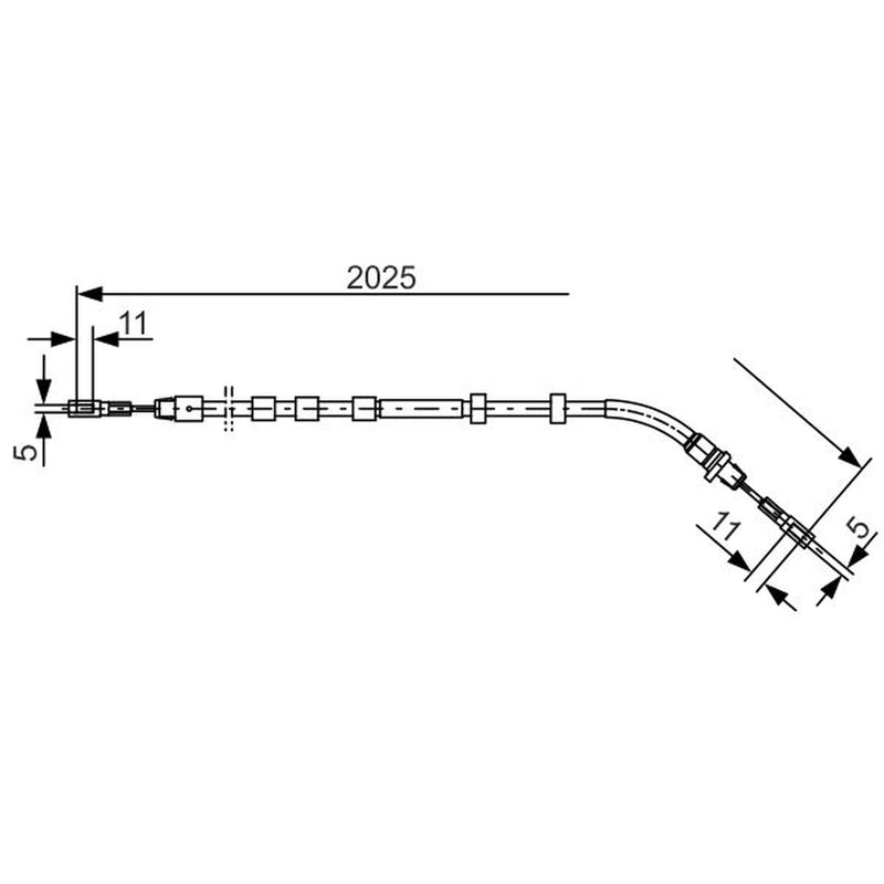 Bosch Handbrake Cable Rear 1 987 477 903