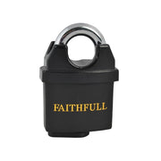 Faithfull PVC Coated Brass Padlock 50mm - FAIPLB50WP