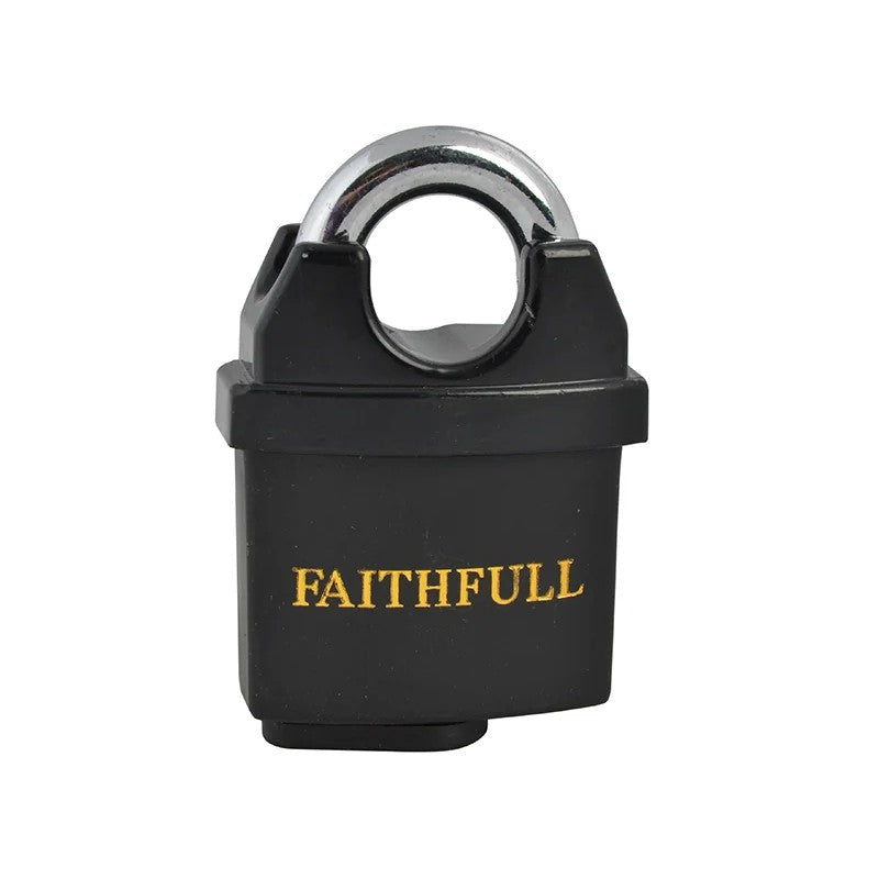 Faithfull PVC Coated Brass Padlock 50mm - FAIPLB50WP