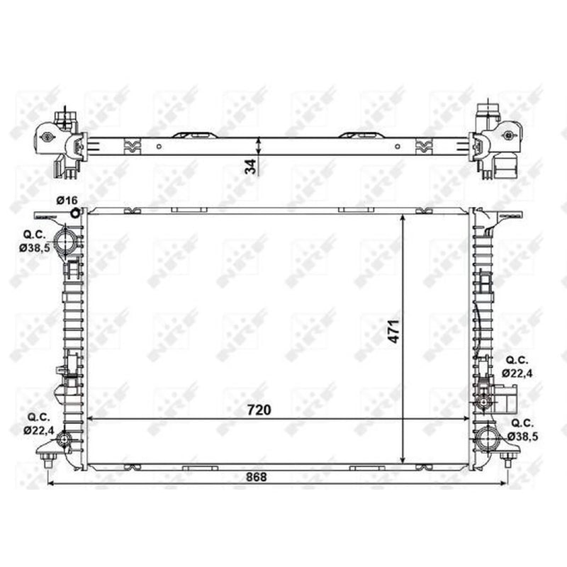 NRF Engine Radiator Centre 58439