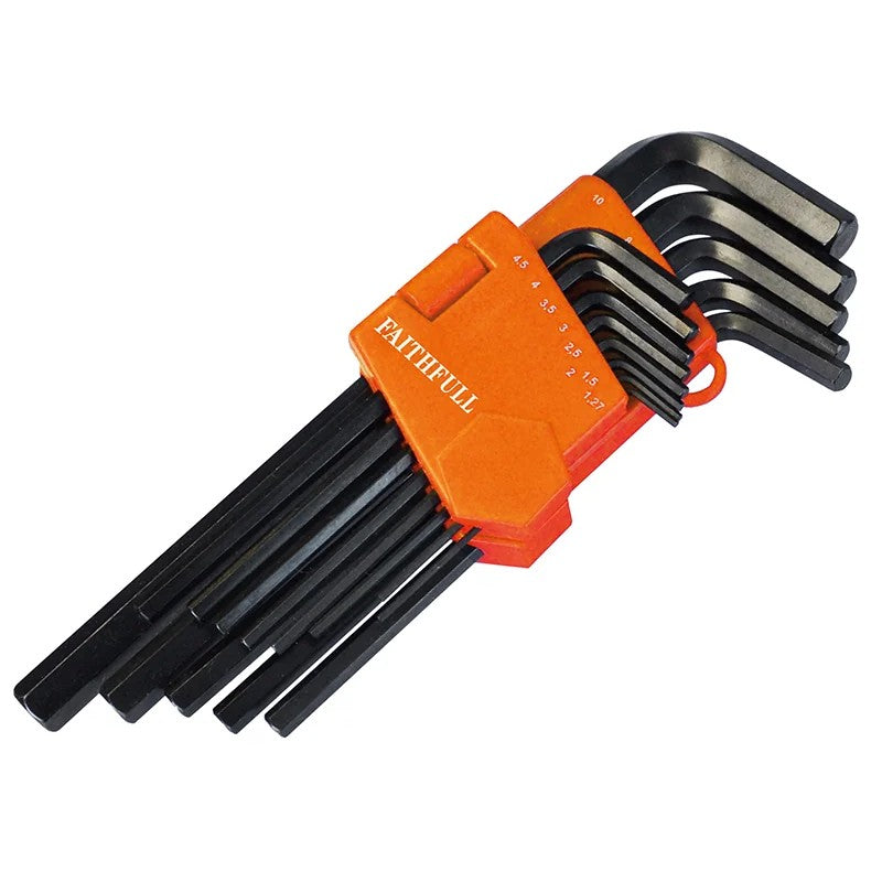Faithfull Metric Long Arm Hex Key Set, 13 Piece - FAIHKS13ML