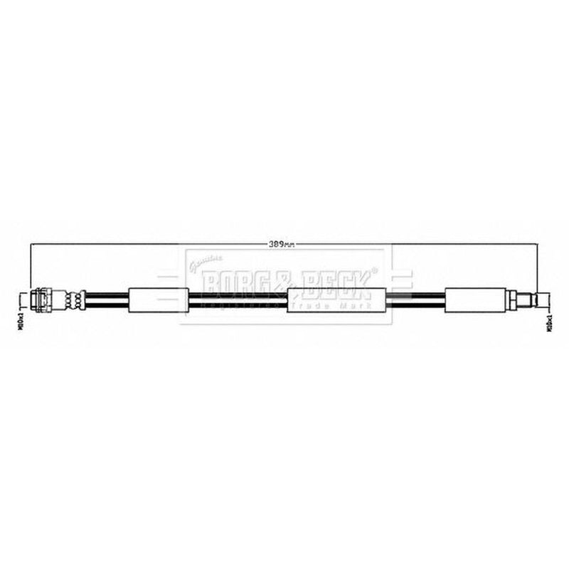Borg & Beck Brake Hydraulic Hose Line Front Left BBH8682