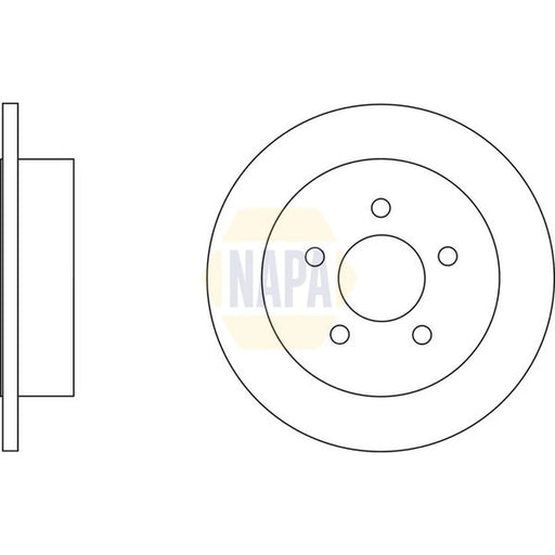 NAPA 2 x Solid Rear Brake Discs NBD5787