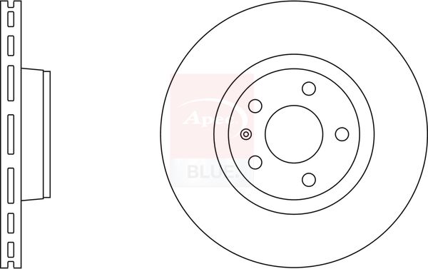 Apec 2 x Brake Disc Set Vented