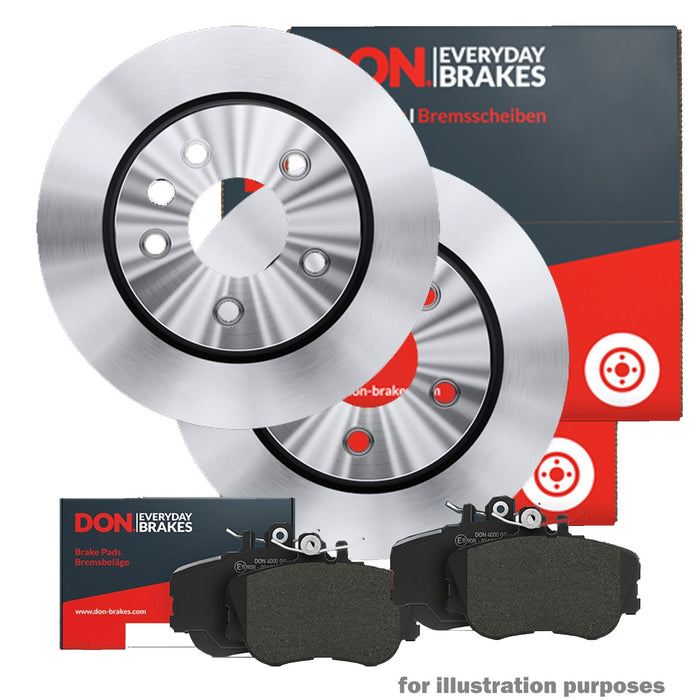 DON Front Brake Discs & Brake Pads Set Fits Mercedes-Benz C-Class E-Class SLC Brand - Town Parts