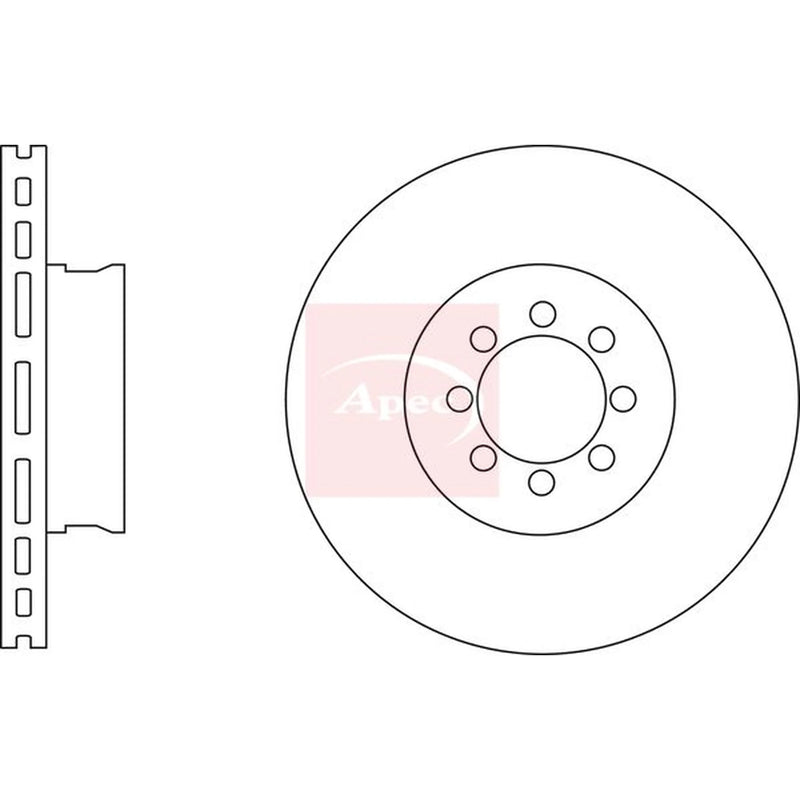Apec 2 x Vented Front Brake Discs DSK2759