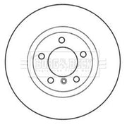 Borg & Beck 2 x Vented Front Brake Discs BBD6033S