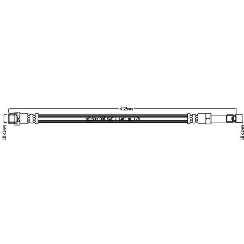 Juratek Brake Hydraulic Hose Line Front JBH1085