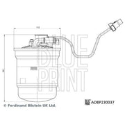 Blue Print Fuel Filter Element ADBP230037
