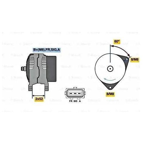 Bosch Reman Alternator 8109 0986081090 Bosch  - Town Parts