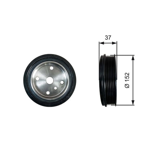 Gates Crank Shaft Belt Pulley TVD1137