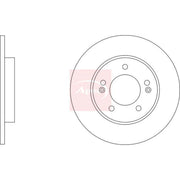 Apec 2 x Solid Rear Brake Discs DSK3372