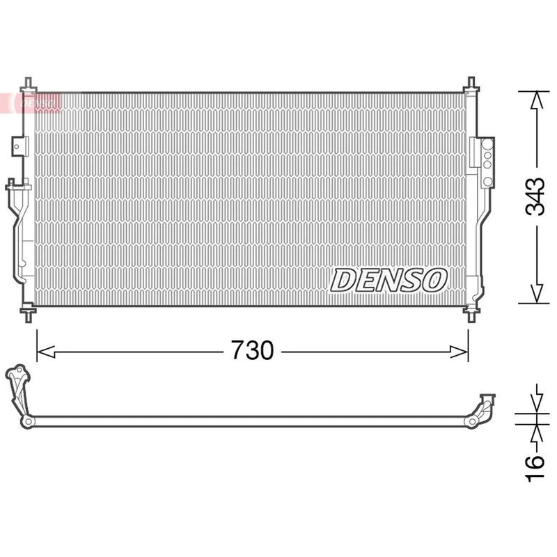 Denso Air Conditioning Condenser DCN46006