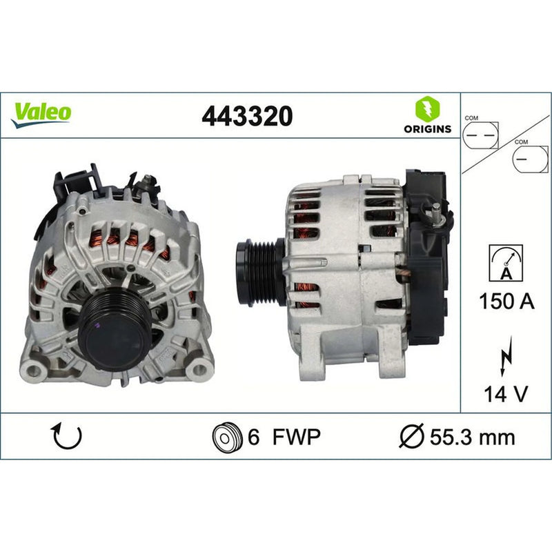 Valeo Car Alternator 12V 443320