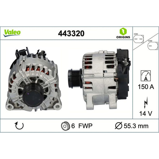 Valeo Car Alternator 12V 443320