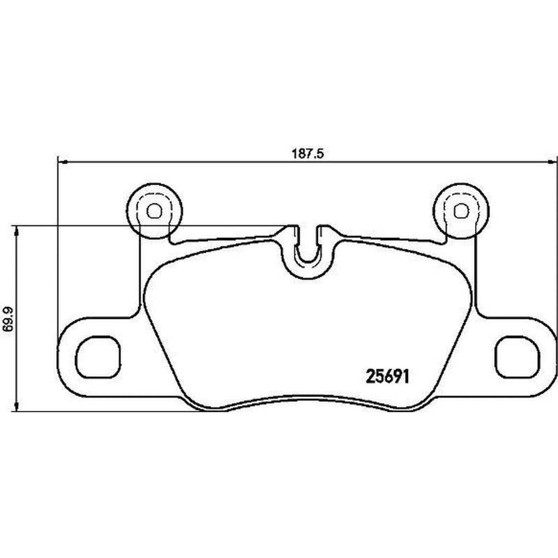 Brembo 4 x Rear Brake Pad Set P65031