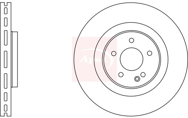 Apec 2 x Brake Disc Set Vented