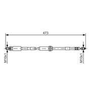 Bosch Brake Hydraulic Hose Line Front Right 1 987 476 066