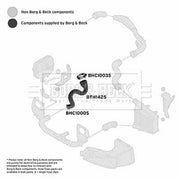 Borg & Beck Intercooler Turbo Charge Air Hose BTH1425