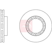 Apec 2 x Vented Brake Discs DSK2907