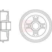 Apec Brake Drum Assembly Rear DRM9984