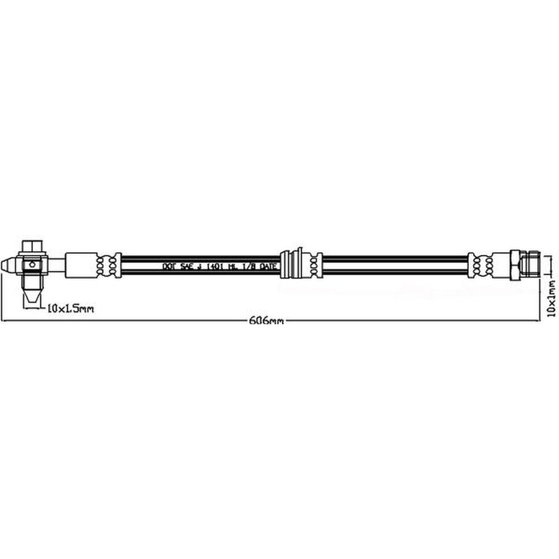 Juratek Brake Hydraulic Hose Line Front JBH1194