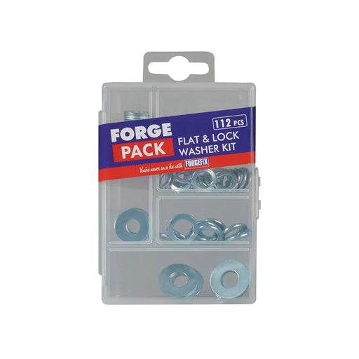 ForgeFix Flat & Lock Washer Kit, 112 Piece - FPWASHSET
