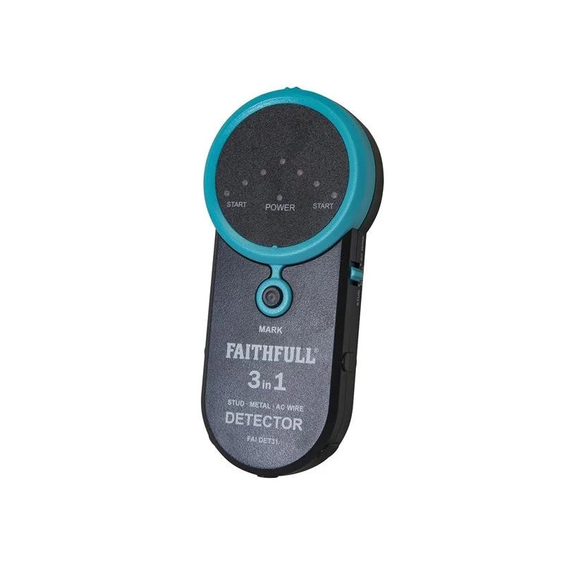 Faithfull 3-in-1 Detector Stud Metal & Live Wire - FAIDET31