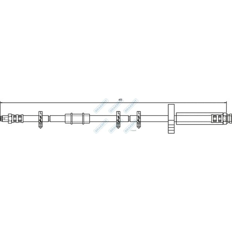 Apec Brake Hydraulic Hose Line Front BHO4118