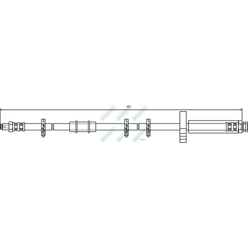Apec Brake Hydraulic Hose Line Front BHO4118