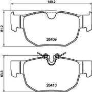 Mintex Rear Brake Pad Set MDB3471