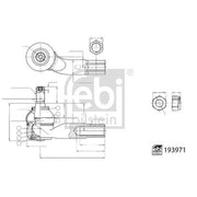Febi Steering Tie Rod End Ball Joint outer 193971