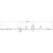 Apec Handbrake Cable Right Rear CAB1254