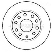 Borg & Beck 2 x Solid Rear Brake Discs BBD4382