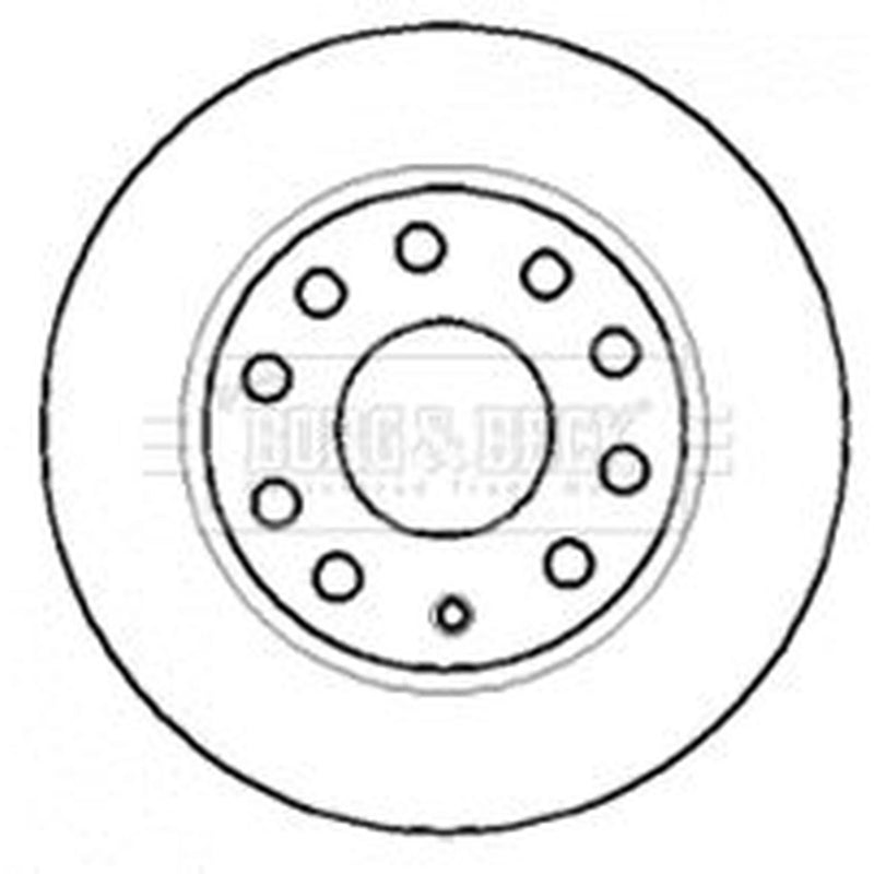 Borg & Beck 2 x Solid Rear Brake Discs BBD4382