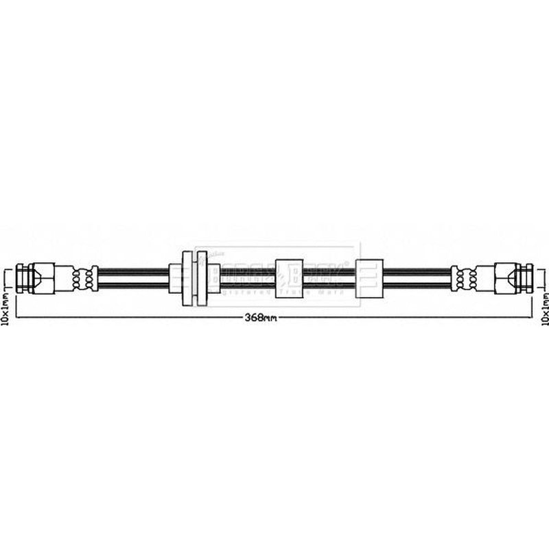 Borg & Beck Brake Hydraulic Hose Line Rear Left BBH7963