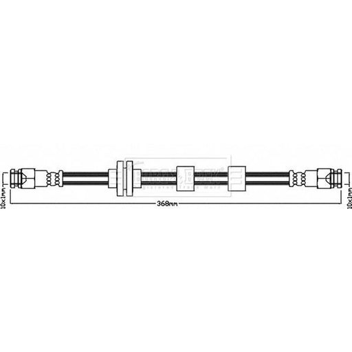 Borg & Beck Brake Hydraulic Hose Line Rear Left BBH7963