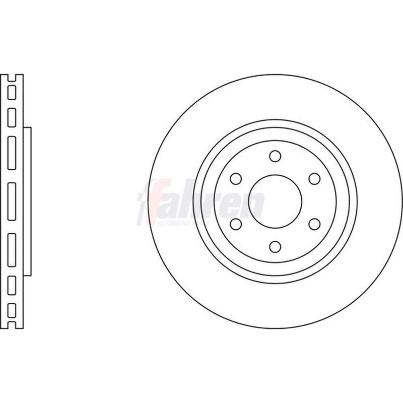 Fahren 2 x Vented Front Brake Discs FBD6015