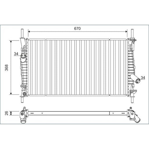 Valeo Engine Radiator 701165
