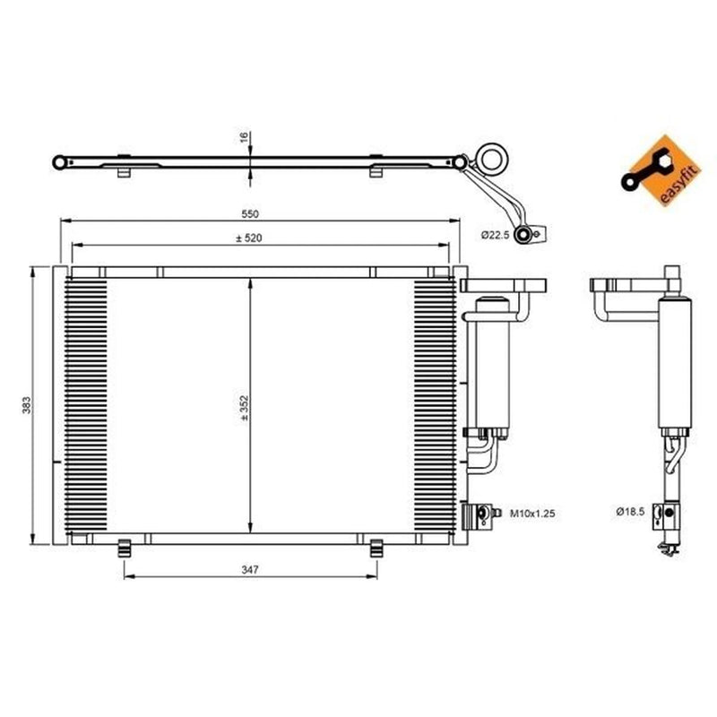 NRF Air Conditioning Condenser 350395