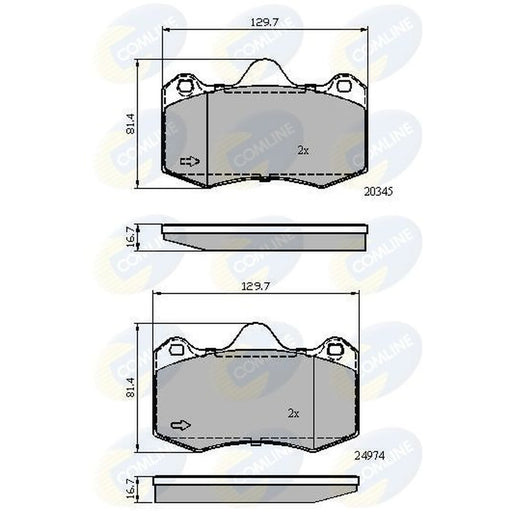Comline 4 x Front Brake Pad Set CBP02107