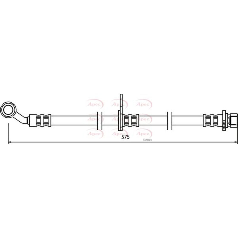 Apec Brake Hydraulic Hose Line Front Left HOS3503