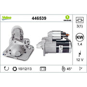 Valeo Starter Motor 12V 1.4kW Teeth 446539